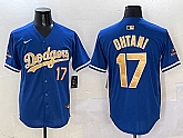 Men's Los Angeles Dodgers #17 Shohei Ohtani Royal 2025 Gold Collection Limited Stitched Jersey,baseball caps,new era cap wholesale,wholesale hats